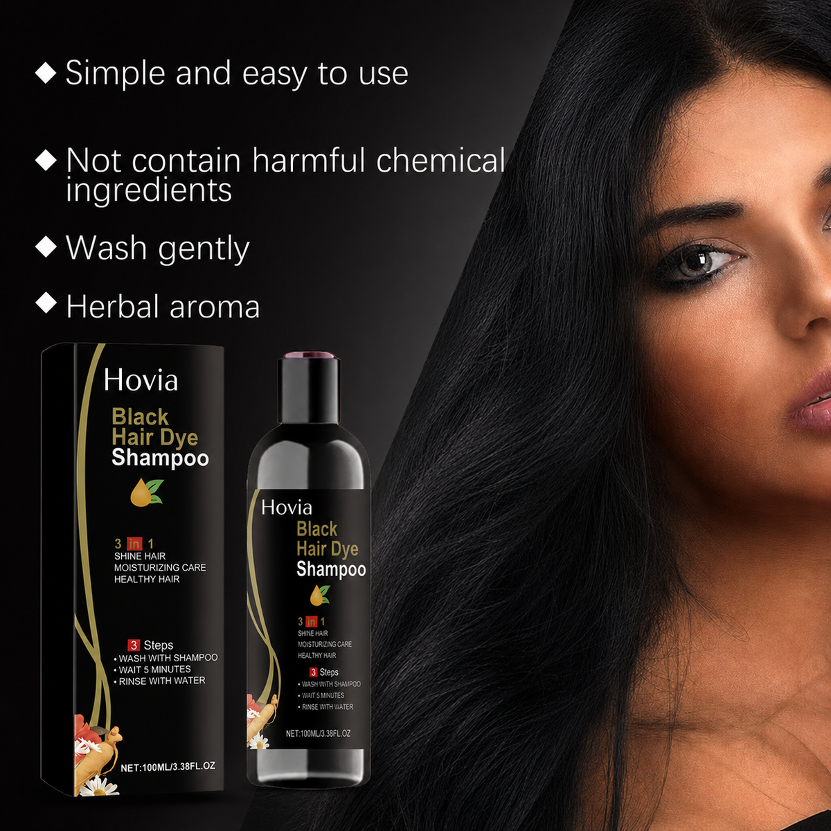 Black Hair Dye Shampoo